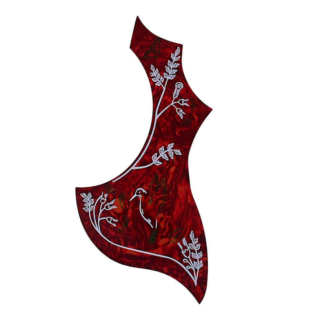 Fleur et oiseau motif aile en forme de guitare Pickguard autocollant Pick Guard