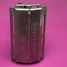 Vintage Schick Krona Double Edge TTO Safety Razor with Black Handle *READ*