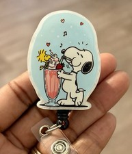Snoopy Woodstock, fun, Nurse, Pediatric, RN, NURSE, Office Badge Reel, Soda