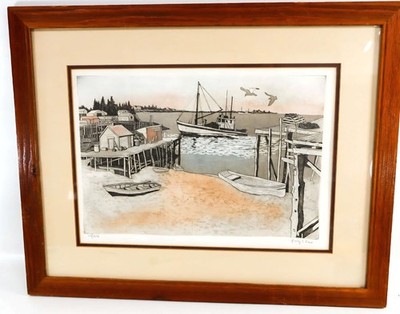 Polly Chase (American) Etching Signed in Pencil & Numbered 114/300 Framed w/ COA
