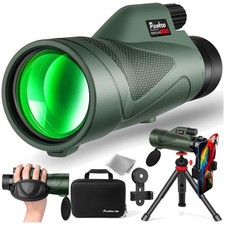 Adjustable 12x60 Monocular Scope with Smartphone Holder