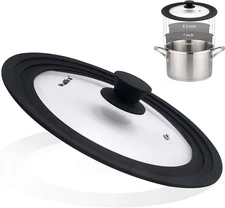 Universal Lid for Pots, Pans and Skillets & Frying Pan - Small Pan Lids Fits 6.5