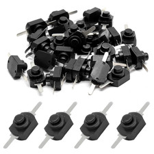 50pcs Black Latching Mini ON/Off Switch Self-Lock Micro Push Button Switch DC 30