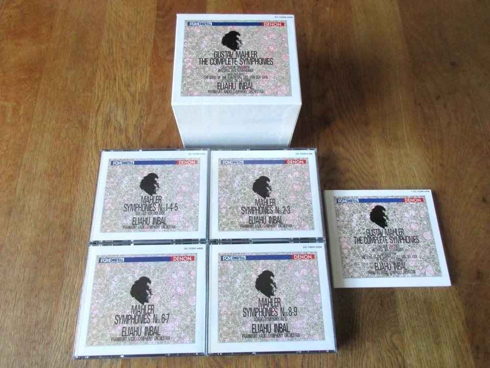 Mahler - Complete Symphonies / Inbal / Denon/PCM 72589-604 Ed1 16CD 1988 No Ifpi - Image 3 of 4
