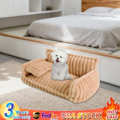 Pet Couch Bed Washable Cat Beds Fluffy Cat Sofa for Medium Small Dogs Pet Bed
