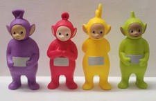 4x Teletubbies Plastic Figures Toy Bundle Tinky Winky Dipsy Lala Po Full Set VGC