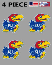 4PC Kansas Jayhawks Water Based Peel  Stick Temporary Tattoos Jayhawk Team Logo