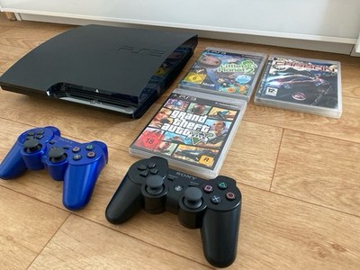 Sony PlayStation 3 160GB Spielkonsole 2 Controller GTA 5 Need For Speed Carbon