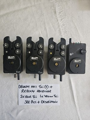 DELKIM Mk1 Txi BLUE x2 YELLOW x1 RX2004 RECEIVER GOOD COND  SEE PICS DESCRIPTION