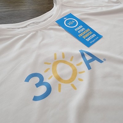 NEW** 30A Dumpster Diver T-Shirt Adult XXL- WHITE BEACH Recycled Plastic A14