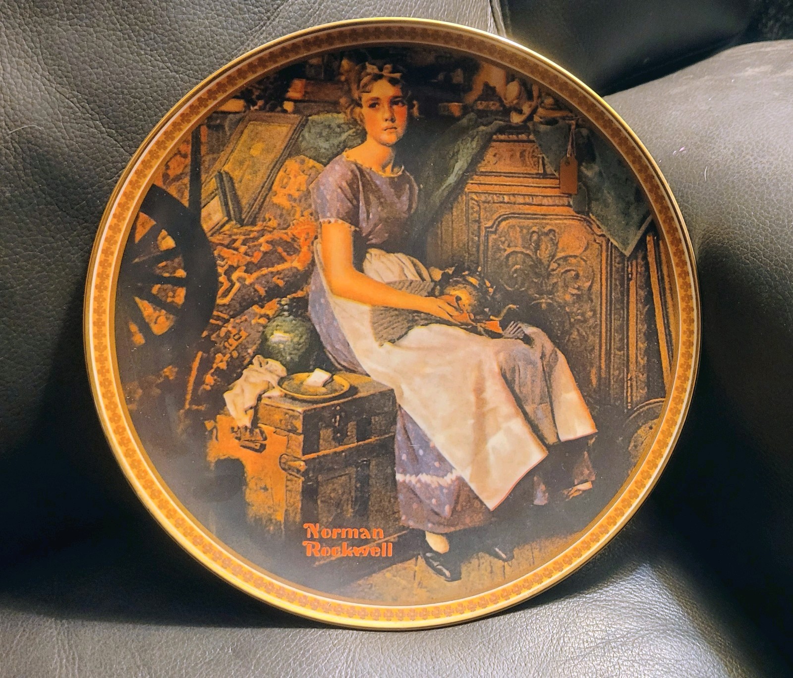 Knowles Norman Rockwell Dreaming in the Attic Collector Plate Limited Edition