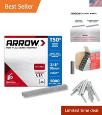 Heavy Duty T50 Staples for Upholstery, Construction, Furniture, Crafts, 3/8-I...