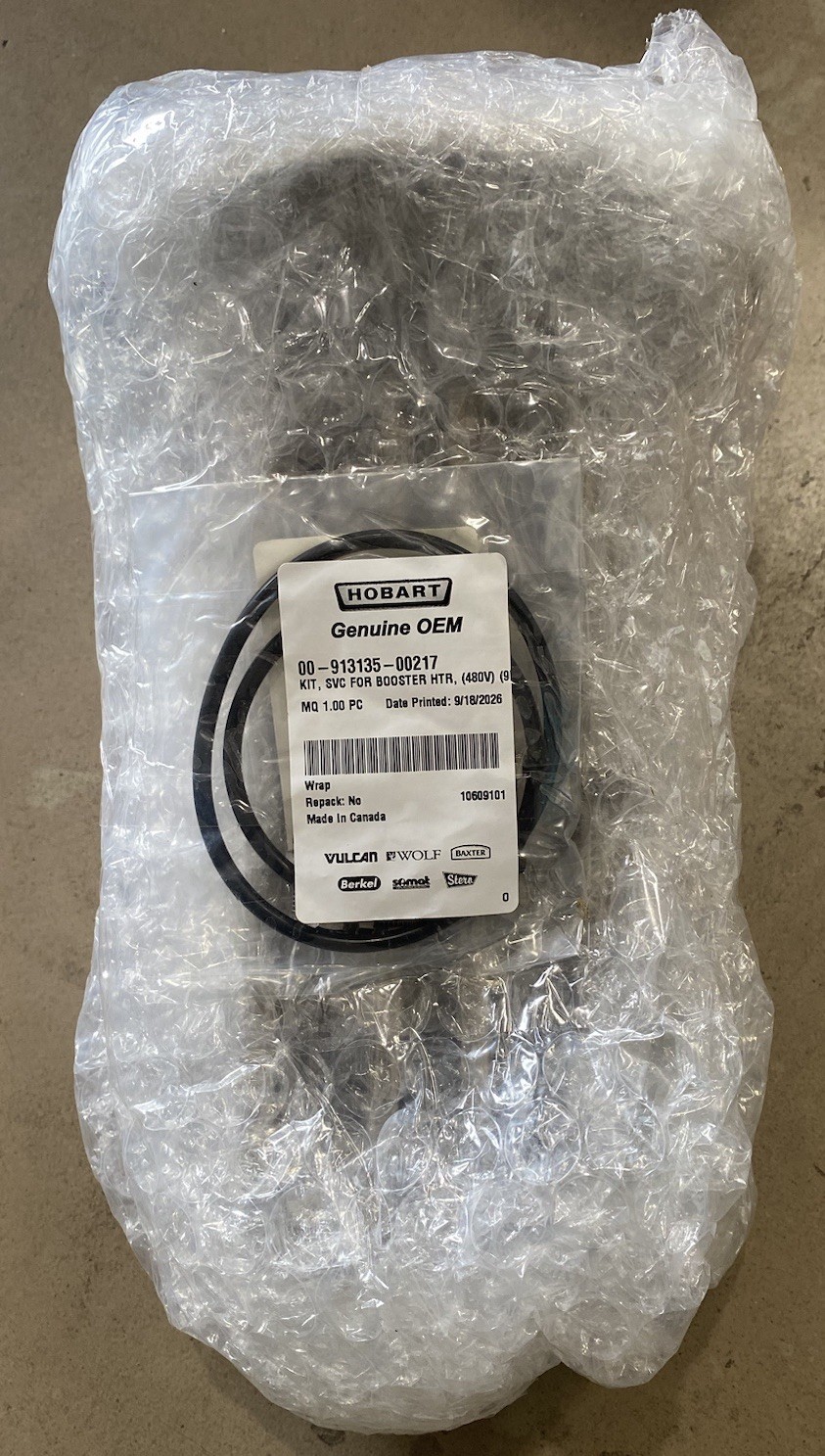 Hobart 00-913135-00217 OEM 480v booster heater element ft1000