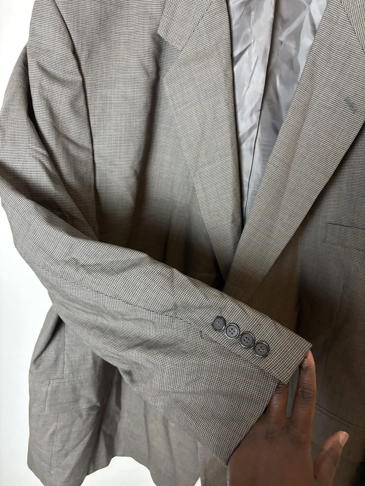 Blazer Hardy Amies Para Hombres 60R Gris Lana Cuadros Deportivo Abrigo Chaqueta Clásico Formal Foto 2 de 4