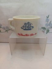 Vtg Old Spice Shaving Mug Milk Glass Cup Ship Recovery 1794 Salem EX. Condition