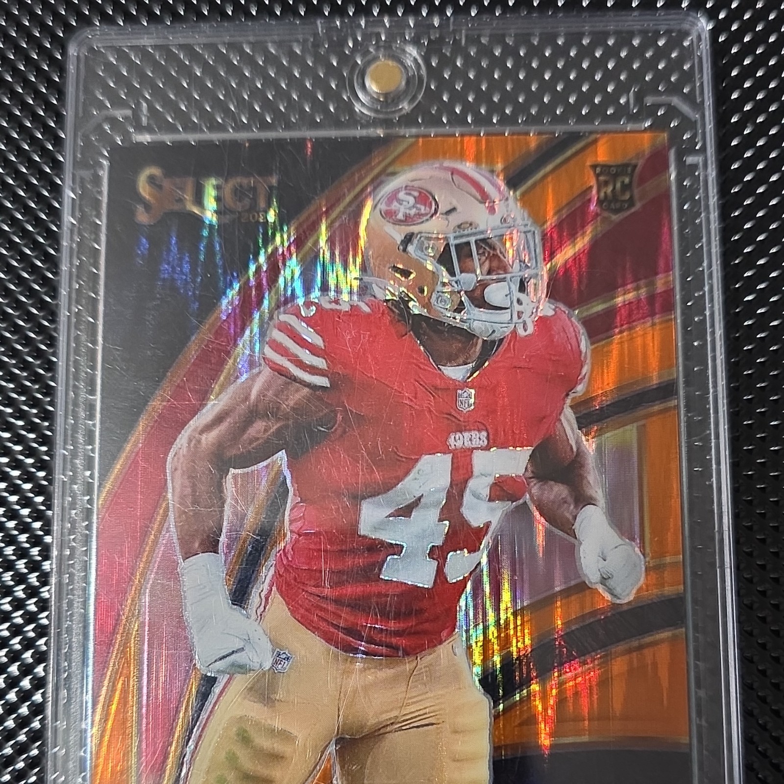 Panini Select 2025 Orange Shock Prizm Rookie Nickolas Martin 49ers #359/399