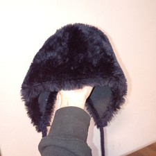 Vintage 1960s Hat Black United Hatters Cap Millinery Workers Ear Flaps