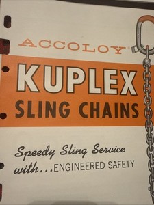 ACCO Sling Chain Kuplex Catalog ACCOLOY USA 🇺🇸 Excellent