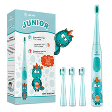 Electric Toothbrush for Kids  Timer and 3 Brush Heads Sonic Smart Rechargeable