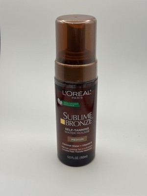 L Oréal Sublime ~ Bronze Self-Tanning Water Mousse Medium 5oz. ~ Coconut Scent~ 