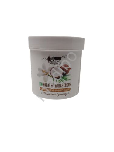 1,98 euros por 100 ml crema ecológica de coco y vainilla de Pullach Hof 250 ml  - Imagen 1 de 2