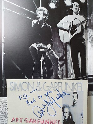 ART GARFUNKEL Genuine signed page SUPERB nice clear bold ink