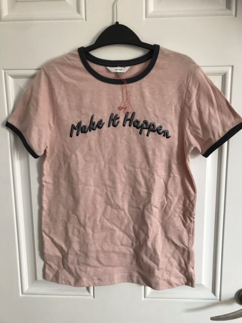 New John Lewis Pink T-shirt ‘Make Things Happen’’ Age 12 Years RRP £12