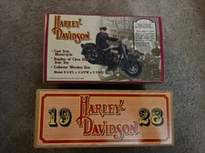 NIB Harley Davidson Cast Iron Motorcycle Red 1928 Replica Toy Police Driver 1996
