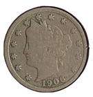 ^ 1906 Liberty "V" Nickel   ^^ GOOD ^^    120 YRS OLD    4136 — photo 1