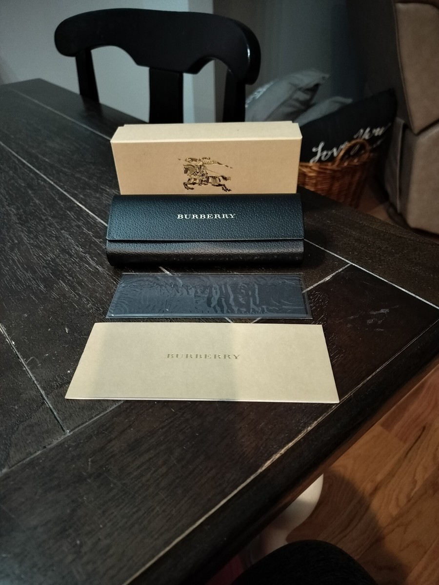Burberry Black Leather Glasses Hard Shell Case and cloth | eBay display picture 3