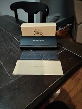 Burberry Black Leather Glasses Hard Shell Case and cloth