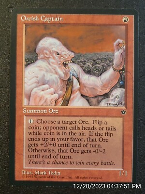 Orcish Captain | MtG Magic Fallen Empires | English | Near Mint-Mint.. (DS3D1B1)