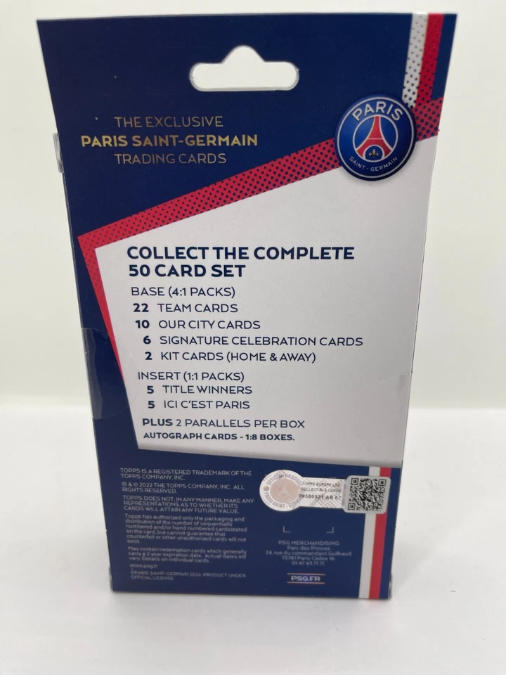 2021-22 Topps PSG Paris Saint Germain Team Set Possible Mbappe/Messi Autographs - Image 2 of 4