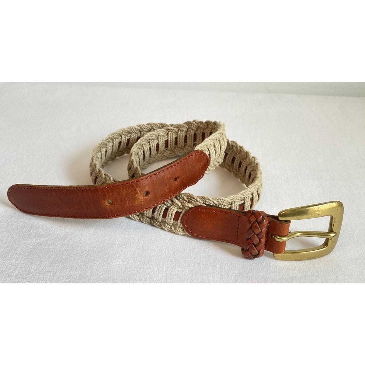 Liz Claiborne Belt Sienna Genuine Leather Weaved In Rope  display picture 1