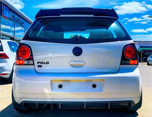 VW Polo MK4 9N estilo Batman negro brillante bota trasera techo alerón labio de ala 2001-09 - Imagen 4 de 9