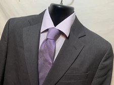 Stafford Men’s 42R Blazer Gray Solid 3 Button Wool Blend