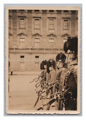 London / England - Dudelsackspieler Buckingham Palace - Altes Foto 1930er