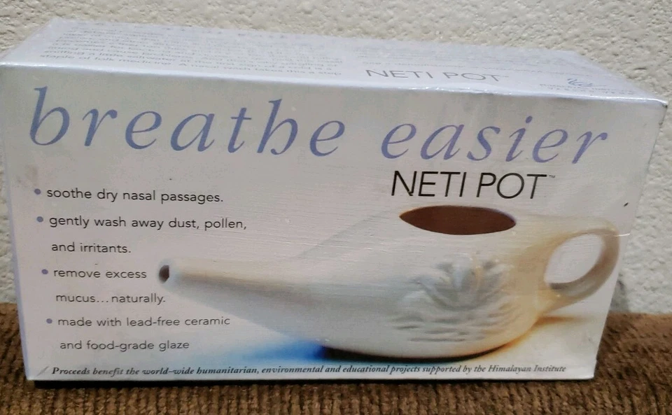 Breathe Easier Himalayan Institute Lead Free Ceramic Neti Pot - Image 2 of 4