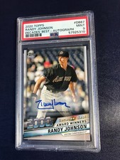 2020 Topps Randy Johnson Decades Best HOF AUTO # 5/5 #DB87 Diamondbacks PSA 9