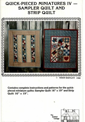 Quick Pieced Miniatures IV Sampler & Strip Quilt Pattern by The Quilted Cottage