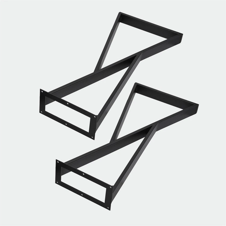 Z Type Iron Furniture Table Legs 16"-32" Heavy Duty Black Metal Legs Industrial - Image 2 of 4