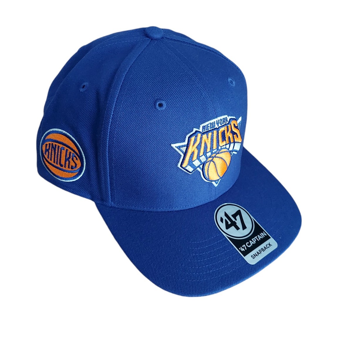 New York Knicks Hat Blue '47 Captain Snapback Side Basketball Logo