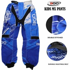 3GO MX 2024 KIDS TROUSER CUB MOTOCROSS OFF ROAD QUAD BMX RACE PANTS BLUE