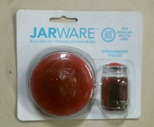 JarWare 82633, Jelly/Jam Lids, Strawberry, 4 Lids In Package, FREE SHIPPING 