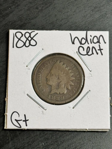 1888 Indian Head Cent Penny G+ Good Better Date U.S. 1c Coin (Raw15122)