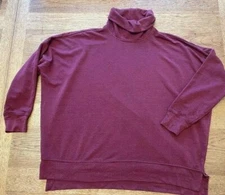 PINK Victoria’s Secret Deep Ruby Logo X-SMALL Turtleneck Legging Long Sleeve Top