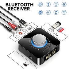 LED Digital Bluetooth 5.0 Receiver Transmitter Stereo AUX RCA USB Audio Adapter