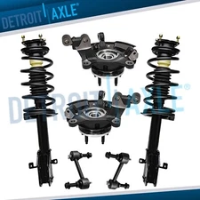 Front Steering Knuckles Wheel Hub Bearing Struts Spring Sway Bars for Ford Edge
