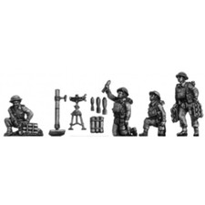 1/72 Scale WWII British Mortar Team Resin Model Kit Soldier Miniatures for Diora