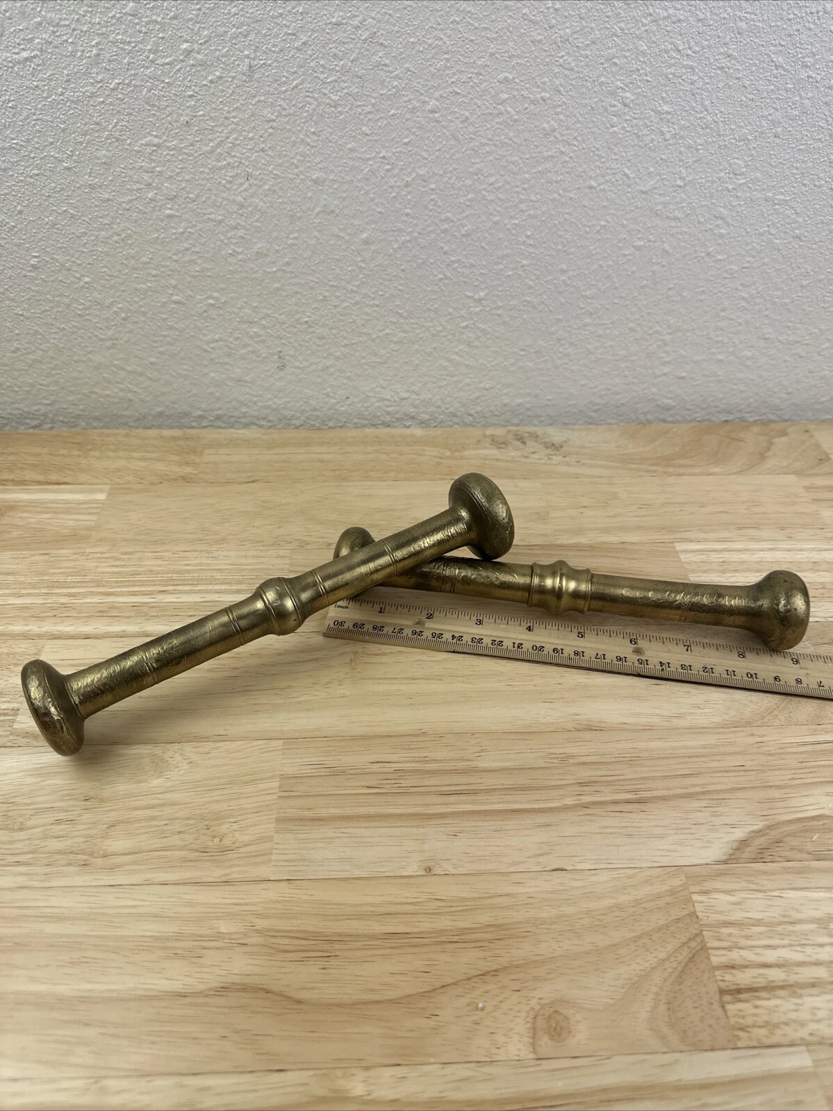 Vintage Set Brass Apothecary Spice Grinders Heavy Sculpture Weights 9" Medicine
Opens in a new windo